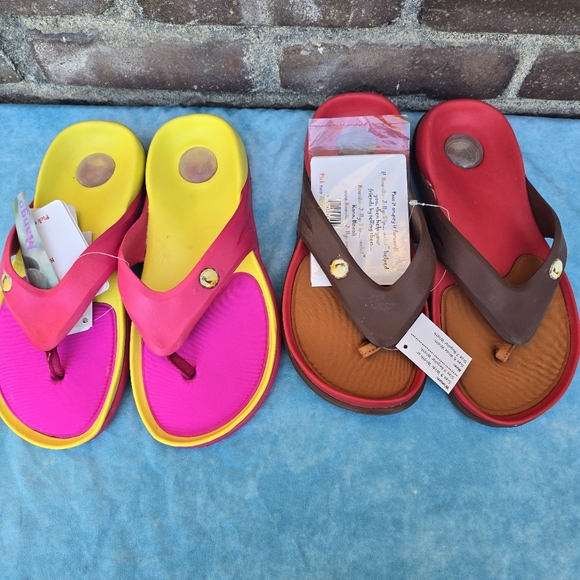 Bundle Hawaiian Jellys Slide Flip Flops Flat Sandals Women's Sz 8 - Picture 2 of 7